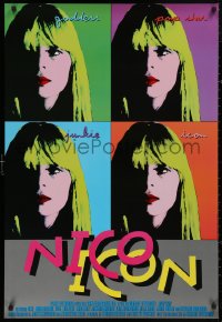 5b1030 NICO ICON 1sh 1996 biography of the famous goddess, pop star, junkie, icon, Warholesque art!