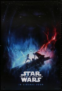 5b1086 RISE OF SKYWALKER int'l teaser DS 1sh 2019 Star Wars, Kylo battles Rey, in Cinemas Soon!