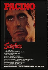 5b1097 SCARFACE advance 1sh 1983 Al Pacino as Tony Montana, Brian De Palma, Oliver Stone!