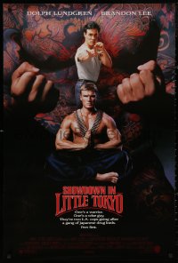 5b1102 SHOWDOWN IN LITTLE TOKYO DS 1sh 1991 Dolph Lundgren, Brandon Lee, kung fu!