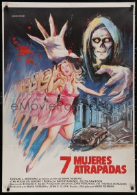 5b0731 HOUSE ON SORORITY ROW Spanish 1982 wild, completely different sexy horror art, ultra rare!