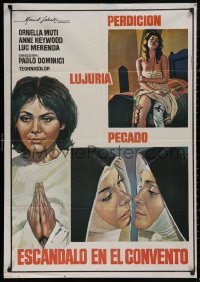 5b0779 SISTERS OF SATAN Spanish 1973 completely different art of nun Anne Heywood, true story!