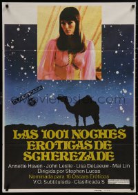 5b0787 THOUSAND & ONE EROTIC NIGHTS Spanish 1982 sexy naked Annette Haven as Scheherezade!