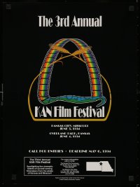 5b0124 3RD ANNUAL KAN FILM FESTIVAL 16x22 film festival poster 1994 Kevin Hoover art!