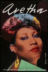 5b0048 ARETHA FRANKLIN 24x36 music poster 1986 great close-up art of the star by Andy Warhol!