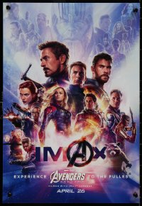 5b0064 AVENGERS: ENDGAME IMAX mini poster 2019 Marvel Comics, cool montage with Hemsworth & top cast!