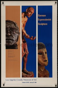 5b0087 GERMAN EXPRESSIONIST SCULPTURE 24x37 museum/art exhibition 1983 cool images of sculptures!