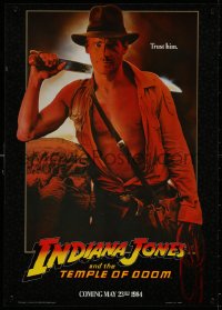 5b0258 INDIANA JONES & THE TEMPLE OF DOOM 17x24 special poster 1984 Ford with machete, trust him!