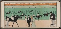 5b0267 MAURICE BIAIS 22x47 French special poster 1890s Champs De Course, art of horse race!