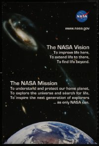 5b0271 NASA 24x36 special poster 1960s space exploration agency, mission & vision statements!