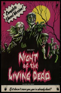 5b0273 NIGHT OF THE LIVING DEAD 11x17 special poster R1978 George Romero zombie classic, New Line!