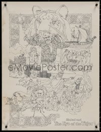 5b0286 SINBAD & THE EYE OF THE TIGER 19x25 special poster 1977 Roy Alexander fantasy art!