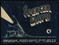 5b0054 SPENCER DAVIS 16x21 music poster 1970s appearing at Finnegans Wake, cool railroad train art!