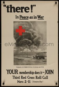 5b0298 THERE IN PEACE AS IN WAR 20x30 special poster 1919 $5,000,000 oil refinery fire in Brooklyn!