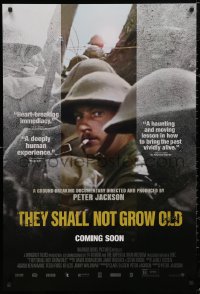 5b1155 THEY SHALL NOT GROW OLD advance DS 1sh 2019 Peter Jackson, restored footage from WWI!