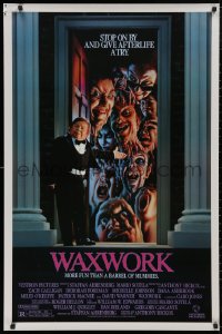 5b1183 WAXWORK 1sh 1988 stop on by and give afterlife a try, more fun than a barrel of mummies!