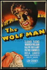 5b0003 WOLF MAN S2 poster 2000 artwork of Lon Chaney Jr. in the title role as the monster!