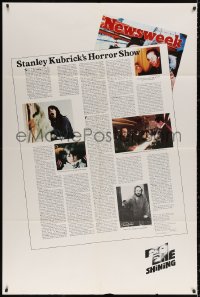 5c0312 SHINING 40x60 1980 Stanley Kubrick's Horror Show highlighted in Newsweek Magazine!