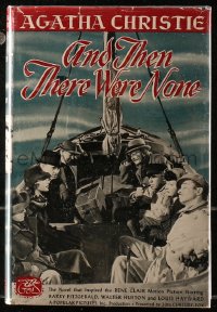 5c0116 AND THEN THERE WERE NONE hardcover book 1945 Agatha Christie novel w/ scenes from the movie!
