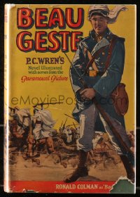 5c0120 BEAU GESTE hardcover book 1926 P.C. Wren's novel with scenes from the Ronald Colman movie!