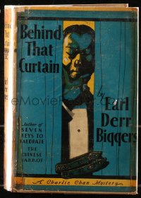 5c0121 BEHIND THAT CURTAIN hardcover book 1928 Earl Derr Biggers' Charlie Chan mystery novel!