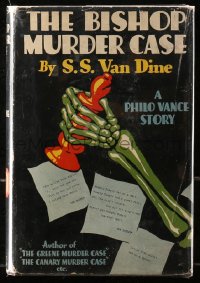 5c0250 BISHOP MURDER CASE hardcover book 1930 Van Dine's Philo Vance, Basil Rathbone, w/ REPRO DJ