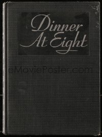 5c0241 DINNER AT 8 hardcover book 1933 George S. Kaufman & Edna Ferber's novel with movie scenes!