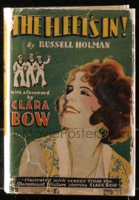 5c0159 FLEET'S IN hardcover book 1928 Russell Holman's novel with scenes from the Clara Bow movie!