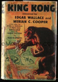 5c0258 KING KONG hardcover book 1933 movie edition by Delos W. Lovelace with REPRO dust jacket!