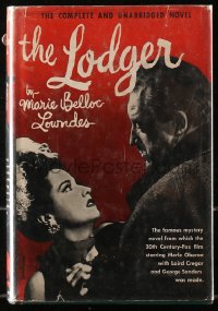 5c0183 LODGER hardcover book 1944 Marie Belloc Lowndes novel that became the Merle Oberon movie!