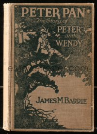 5c0245 PETER PAN hardcover book 1924 James M. Barrie's novel w/scenes from the Betty Bronson movie!