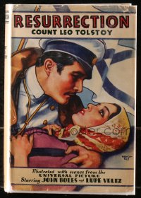 5c0205 RESURRECTION hardcover book 1931 Leo Tolstoy's novel w/images of John Boles & Lupe Velez!