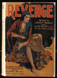 5c0206 REVENGE hardcover book 1928 Joseph Warren's novel w/scenes from the Dolores Del Rio movie!