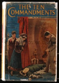 5c0224 TEN COMMANDMENTS hardcover book 1923 MacMahon's novel w/ scenes from Cecil B. DeMille movie!