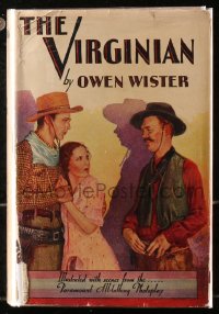 5c0233 VIRGINIAN hardcover book 1929 Owen Wister's novel with scenes from the Gary Cooper movie!