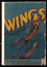 5c0235 WINGS hardcover book 1927 John Monk Saunders novel with scenes from William Wellman's movie!