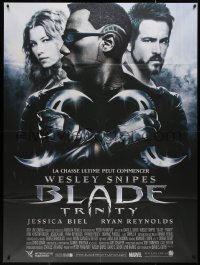 5c1059 BLADE TRINITY French 1p 2004 Wesley Snipes, Jessica Biel, Ryan Reynolds, vampire sequel!