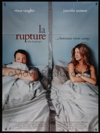 5c1075 BREAK-UP French 1p 2006 Vince Vaughn & Jennifer Aniston in bed separated by duct tape!