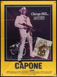 5c1087 CAPONE French 1p 1975 great image of Ben Gazzara as the gangster legend in 1925 Chicago!