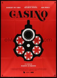 5c1090 CASINO French 1p R2015 Martin Scorsese, different art of revolver wtih gambling chip bullets!