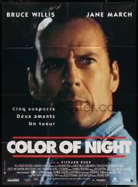 5c1105 COLOR OF NIGHT French 1p 1994 super close up of Bruce Willis, nothing is what it seems!