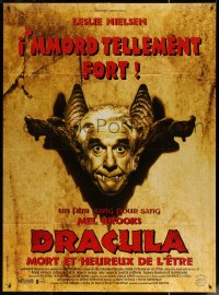 5c1145 DRACULA DEAD & LOVING IT French 1p 1996 Mel Brooks, vampire Leslie Neilsen, different image!