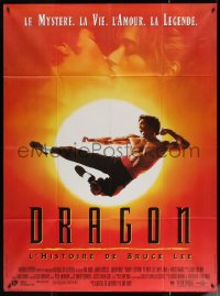 5c1147 DRAGON: THE BRUCE LEE STORY French 1p 1993 Bruce Lee bio, cool image of Jason Scott Lee!