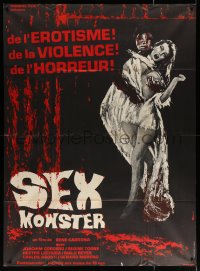 5c1151 EL ASESINO LOCO Y EL SEXO French 1p 1971 different art of Sex Monster attacking girl, rare!