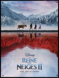 5c1179 FROZEN II advance French 1p 2019 Walt Disney sequel, Anna, Elsa, Kristoff & Sven by lake!