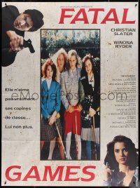 5c1215 HEATHERS French 1p 1991 Fatal Games, really young Winona Ryder & Christian Slater!