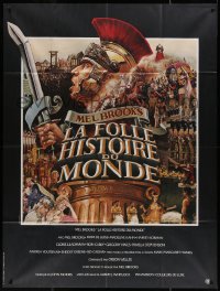5c1220 HISTORY OF THE WORLD PART I French 1p 1981 Jean Mascii artwork of gladiator Mel Brooks, rare!