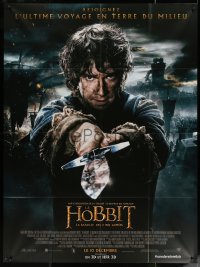 5c1221 HOBBIT: THE BATTLE OF THE FIVE ARMIES advance French 1p 2014 Martin Freeman as Bilbo Baggins!