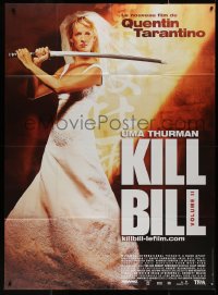 5c1257 KILL BILL: VOL. 2 French 1p 2004 full-length bride Uma Thurman with katana, Quentin Tarantino