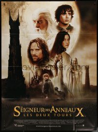 5c1290 LORD OF THE RINGS: THE TWO TOWERS French 1p 2002 Peter Jackson, J.R.R. Tolkien, cast montage!